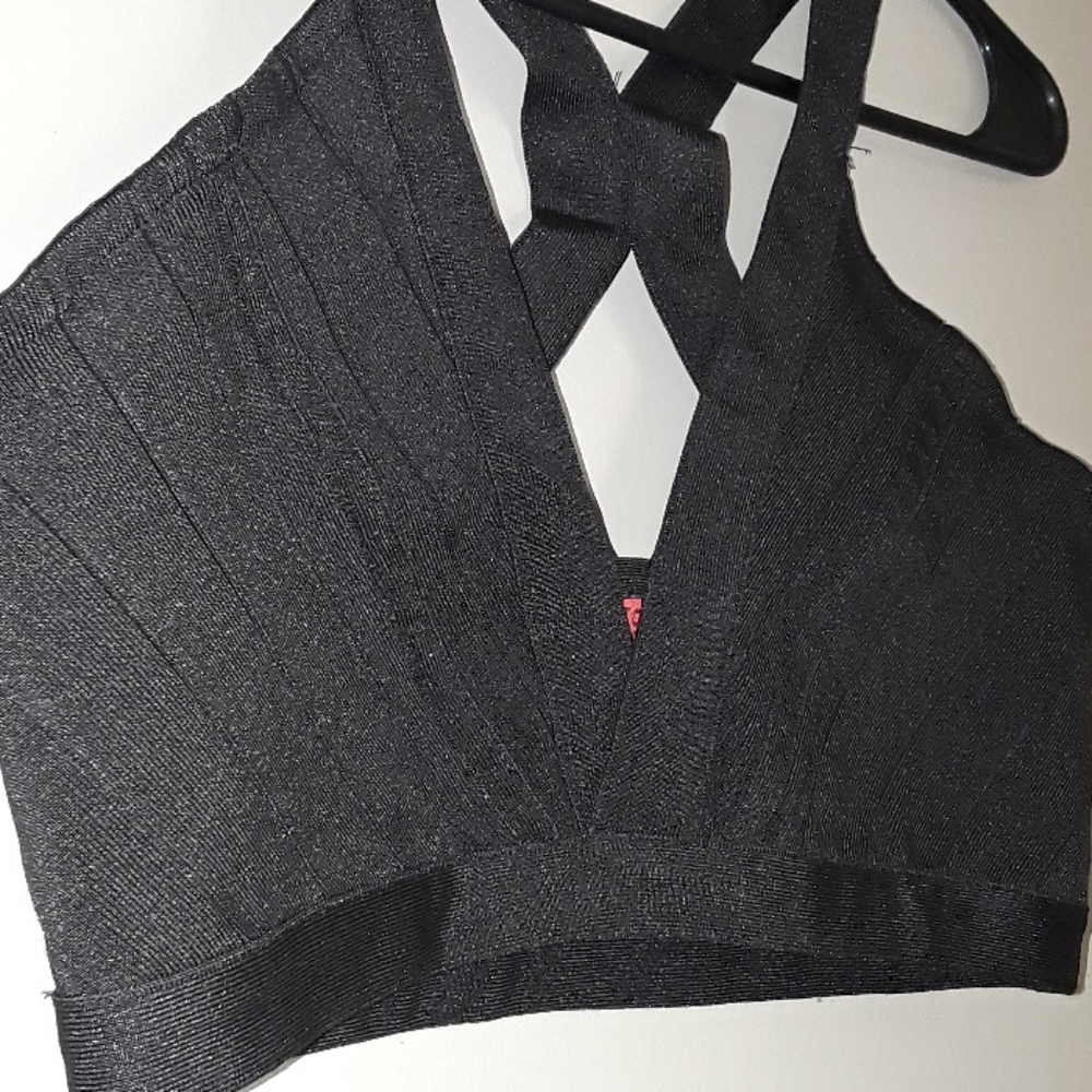 Wow Couture Black Bra/Crop Top
